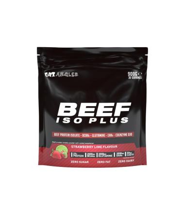 Out Angled Beef Iso Plus Isolate Protein 900g (Strawberry and Lime)