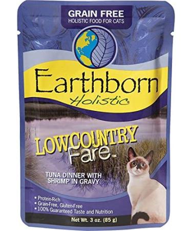 Earthborn Holistic Grain Free Wet Cat Food Pouches - 6 Flavors - 3oz Each (12 Pouches) - Buy Online on GoSupps.com