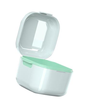 Research tray holder for false teeth suitable for food light large capacity stain removal strong plastic for the office (white)