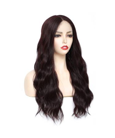 X-Tless Lace Front Wig - 26 Inch Red & Black Middle Part Natural Look Women s Wig with Lace Front (99J) - Buy Online on GoSupps.com