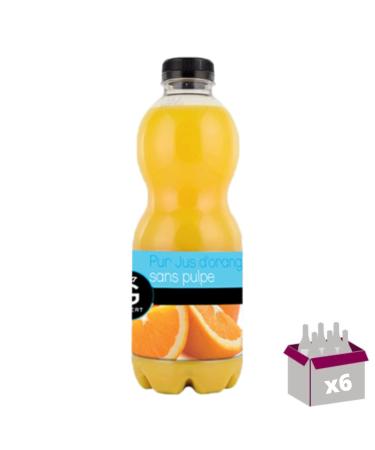 6x1L - Pure orange juice without rioba pulp