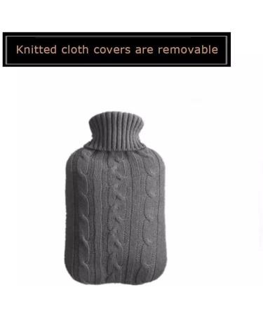 MAIES Hot Water Bottle with Removable Knitted Cover - Large Washable & Cold-Proof for Winter Comfort | International Shipping Available - Buy Online on GoSupps.com