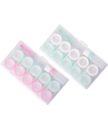 Healvian 6 Sets Colorful Contact Lens Storage Box - Portable Cases for Travel | Mass Macaron PP Container - Buy Online on GoSupps.com