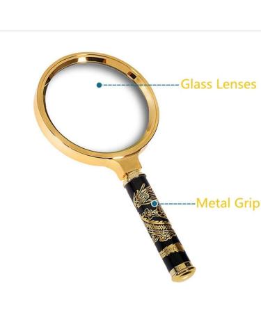 Magnifying Glass Magnifying Glass Hand Held Dragon Handle Magnifying Glass Old Man Reading High End Gift Magnifier Better Life - Buy Online on GoSupps.com