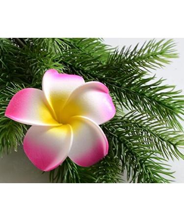 12pcs Frangipani Flower Hair Clips - Foam Hair Accessories for Weddings & Beach Parties - Perfect for Women & Girls - Buy Online on GoSupps.com