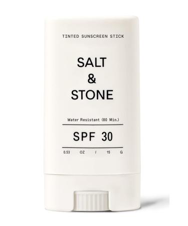 SALT & STONE SPF 30 Sunscreen Stick | Mineral Sunscreen Made with Non-Nano Zinc Oxide | Broad Spectrum Sun Protection | Water Resistant & Reef Safe | Cruelty-Free & Travel-Friendly (0.53 oz)