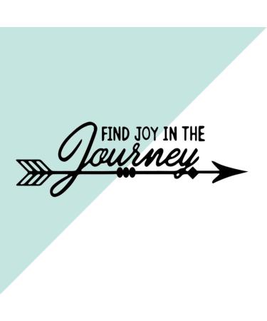 Joyful Journey Arrow Quote Decal Sticker - Wall Vinyl Art Decor - Buy Online on GoSupps.com