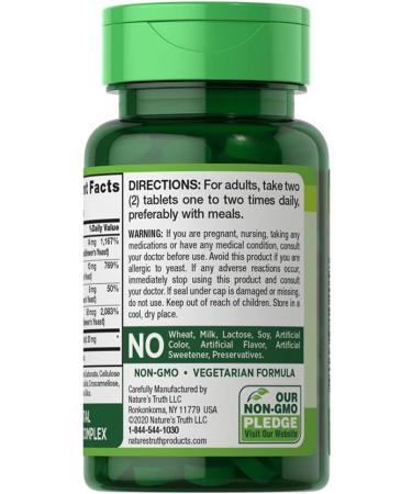 Nature's Truth High Potency B-Complex Plus B-12 Tablets - 90 ct Pack of 2 - Buy Online on GoSupps.com