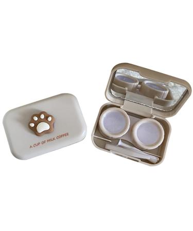 Fashion Contact Lens Travel Kit: Cute Portable Dustproof Mini Storage Box with Container Khaki12 One Size