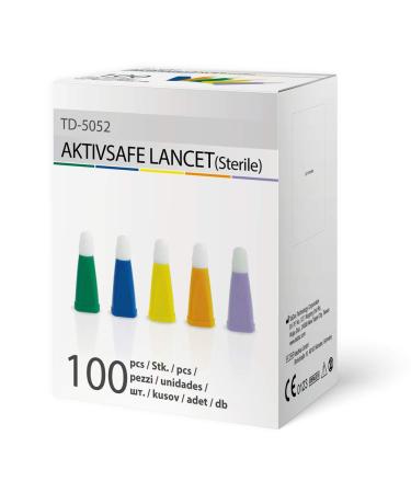 AKTIVSAFE Safety Lancets Box of 100 (21G 2.2mm) 21G / 2.2mm
