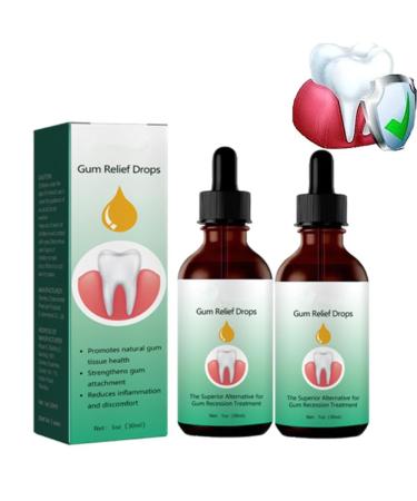 Dentiz gums rejuvenation drops of gum recession repair natural for oral care slightly tapering gums 2 pieces.