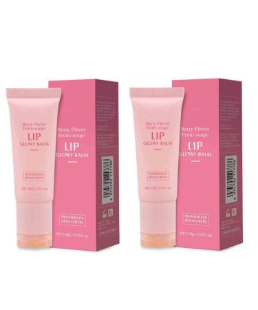 2PCS Lip Glowy Balm Sheer Tinted Lip Moisturizer for Hydrating Shine & Soft Lips Nourish Lip Oil