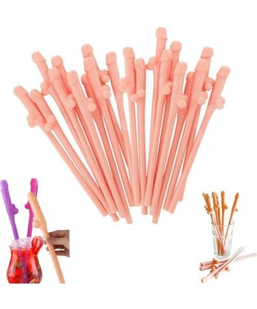 Hen Party Accessories Willy Straws Party Drinking Straws Party Straws Funny Straws P Out Accessories Night Party Girls Skin colored 60pcs - Buy Online on GoSupps.com