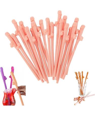 Hen Party Accessories Willy Straws Party Drinking Straws Party Straws Funny Straws P Out Accessories Night Party Girls Skin colored 60pcs