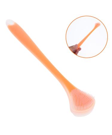 Beavorty Tongue Scraper - Silicone Double-Sided Tongue Cleaners for Oral Care & Bad Breath Elimination | Professional Dental Scraper Kit - Orange - Buy Online on GoSupps.com