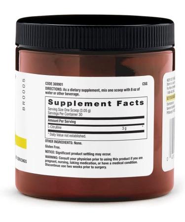 BEYOND RAW Chemistry Labs L-Citrulline Powder - 30 Servings | Peak Performance Support - Buy Online on GoSupps.com