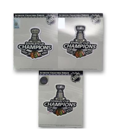 2010, 2013 & 2015 Stanley Cup Finals Champions Patch Chicago Blackhawks Combo