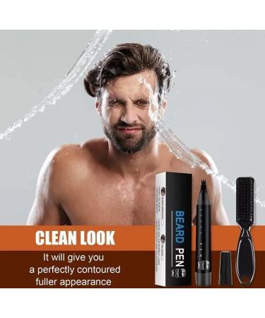 Beard Pen BoGoo Beard Pencil Filler Kit for Men - Long Lasting Natural Finish/Water and Sweat Proof - Black - Buy Online on GoSupps.com
