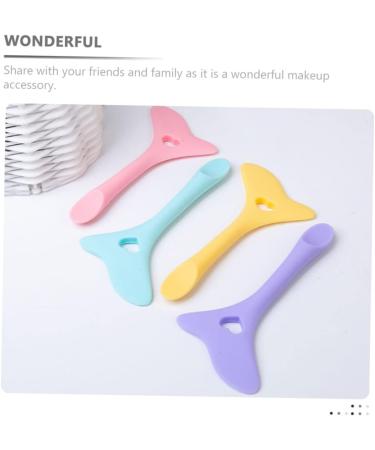 DOITOOL Eyeliner Aid Liquid Eyeliner Eyeshadow Silicone Molds Eyelash Mascara Face Cream Spoon Apply Make up 11.7X5.9CM Pink - Buy Online on GoSupps.com