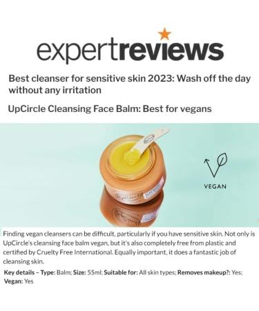 UpCircle Cleansing Face Balm 55ml - Natural Makeup Remover with Apricot & Sea Buckthorn Oils for Clear Skin - Vegan & Cruelty-Free - Buy Online on GoSupps.com