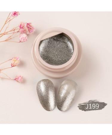 5ml Diamond Glitter Painting Gel Semi Permanent Soak Off UV Led Nail Gel Lacquer Shiny Sequins Decorations Gel Nail Varnish - (Color: J199)