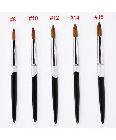 Designer& Makeup Artist Manicure Tool 5 Size Nail Brush with PVC Box Kolinsky Hair Nail Art Pen # 12 - Buy Online on GoSupps.com