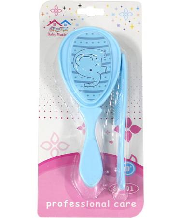 FOMIYES Newborn Hair Brush and Comb Set for Cradle Cap - Blue - Safety Care Kit for Infant Hair - Cosmetology Essentials - Buy Online on GoSupps.com