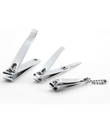 YWQ 12 Pcs Fingernail Clippers with Swing Out Cleaner/File - Stainless Steel Clipper for Men & Women - Wide Easy Press Lever - Buy Online on GoSupps.com