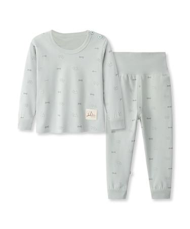 YANWANG 100% Cotton Baby Boys Girls Pajamas Set Long Sleeve Sleepwear(6M-5Years) 4-5 Years Pattern 9(high Belly)