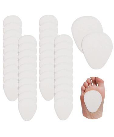 Sucrain 40 Pieces Metatarsal Felt Feet Pads Universal Insert Pads Forefoot Ball of Foot Cushion Pain Relief Foot Ball of Foot Pain Support Adhesive Foam for Men and Women 1/3 Inch Thick