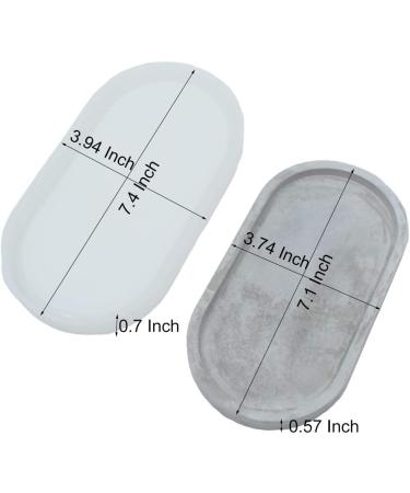 Silicone Concrete Planter Tray & Jewelry Dish Mold - DIY Oval Shape - Buy Online on GoSupps.com