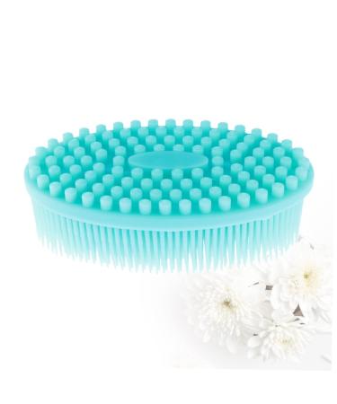 Hemoton Silicone Body Brush Cleaning Scrubber - Exfoliating Bath Sponge for Baby Blue - 1PCS - Buy Online on GoSupps.com