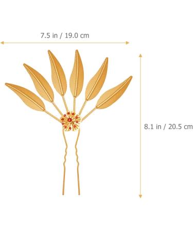 LALAFINA Hanfu Hairpin Hair Barrettes for Women Gold Hair Clip Hair Sticks for Women Wedding Hair Clips for Brides U Shaped Hairpin Hair Accessories Metal Flower Head Nationality - Buy Online on GoSupps.com