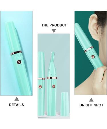 Buy Electric Eyebrow Trimmer | Portable Hair Removal for Women | 1 Pc Green Facial Razor for Upper Lip & Chin Hair - Buy Online on GoSupps.com