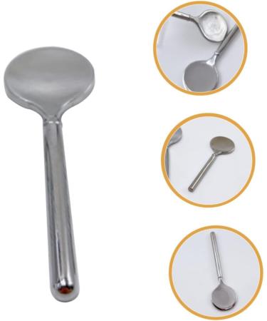 minkissy Cuill re Maquillage M tal Outil de Soin Facial R utilisable Petite Cuill re Cosm tique pour Application Pr cise de Cr mes et Masques 5.00X1.50X0.30CM argent - Buy Online on GoSupps.com
