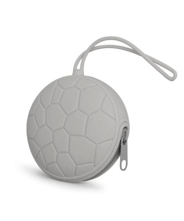 Ecovona - Silicone Baby Pacifier Holder Case | Dishwasher Safe with Diaper Bag Strap | Soft Pocket Cover for Pacifiers & Binky | Keep Pacifiers Clean and Always in Reach (Gray)