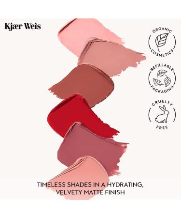 Kjaer Weis Matte Liquid Lipstick | Long-Lasting Pale Pink Nude Lip Stain | Smudge-Proof Organic Makeup for Women - Buy Online on GoSupps.com