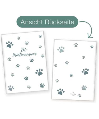 Wilhelm Fell EU Pet ID Card Case | Protective Paw Blue Cover | Unique Personal Gift for Pets - Buy Online on GoSupps.com