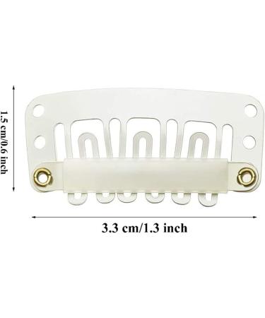 Metal Snap Hair Extension Clips - U-Shape Wig Clips for DIY Extensions (WHITE) - Buy Online on GoSupps.com