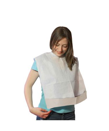 150 disposable curls made of cellulose and polyethylene with recording pocket and pre -cut and waterproof laces made in Italy once bibs adults seniors bibs