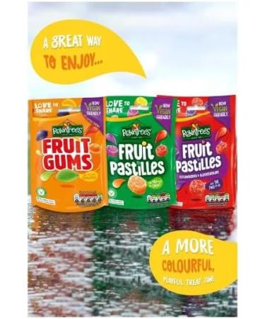 3 x Rowntree's Fruit Pastilles Strawberry & Blackcurrant Sweets Sharing Bag 143g Delicious Tasty And Twisty Treat Gift Hamper For Birthday Christmas Easter Sold By Kidzbuzz - Buy Online on GoSupps.com