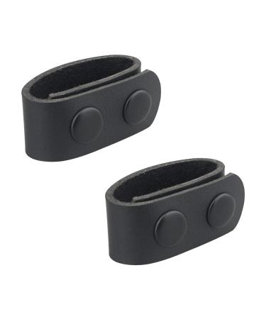 GEXGune Duty Belt keeper leather Tactical Belt keeper loop-belt buckle for 2 2 1/4 inches with double push button (2 pack black) - Buy Online on GoSupps.com