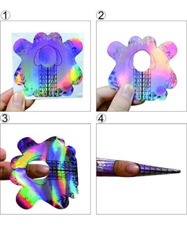 Beautyleader 100PCS Holographic Nail Art Extension Tips Acrylic Nail/UV GEL Nail Form Guide Stickers Nail Art Equipment for Salon - Buy Online on GoSupps.com