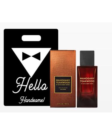 Mahogany Teakwood Cologne - White Barn - Bath/Body Work - Men's Collection - 3.4 fl oz / 100 mL and Gift Bag HELLO HANDSOME