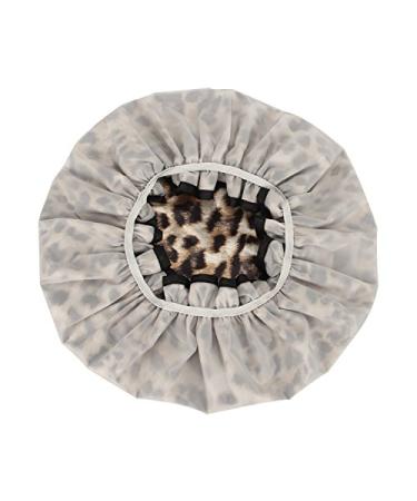 Thicken Double Layer Waterproof Leopard Shower Cap for Women - Nument Spa Hat - Buy Online on GoSupps.com