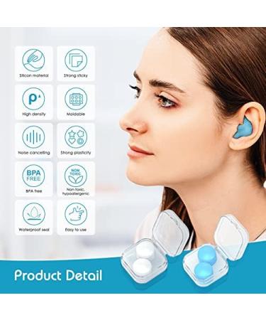 Gel Silicone Earplugs for Sleep - Waterproof & Moldable Noise Cancelling Ear Plugs - 22dB Blocking (12 Pack, White) - Buy Online on GoSupps.com