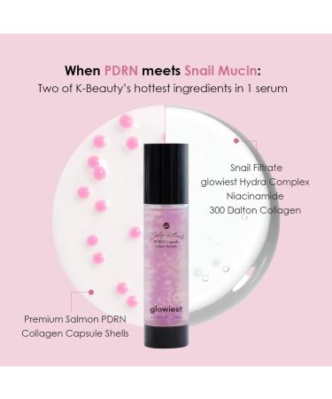 glowiest PDRN Capsule Glow Serum Encapsulated PDRN + Collagen + Snail Mucin Hydrating Serum for Youthful Glow 300Da Collagen 50ml - Buy Online on GoSupps.com