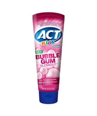 ACT Kids Bubblegum Blowout Toothpaste 4.6 ounce (Pack of 2)