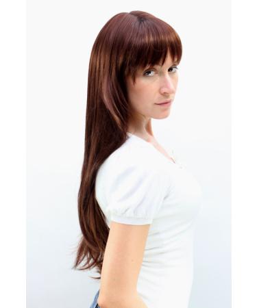 Buy WIG ME UP 3111-33H114 Wavy Brunette Long Wig with Cheeky Bangs - International Shipping Available - Buy Online on GoSupps.com