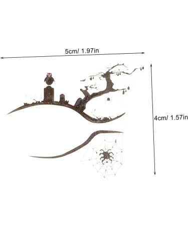 VINTORKY 4 Pairs Halloween Eyeliner Stickers Decor Eyeshadow Halloween Makeup Tools Eye Makeup Decals Black - Buy Online on GoSupps.com